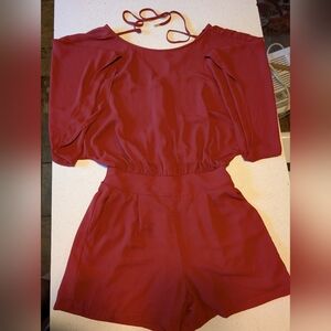 Elegant Red Women's Jumpsuit